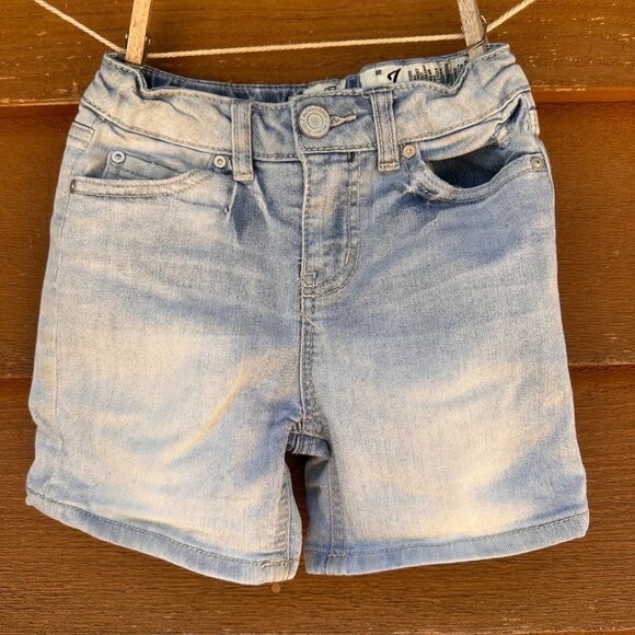 Girls Light Wash Denim Jean Shorts By Indigo Rein Forever Adjustable Waist - Picture 1 of 10